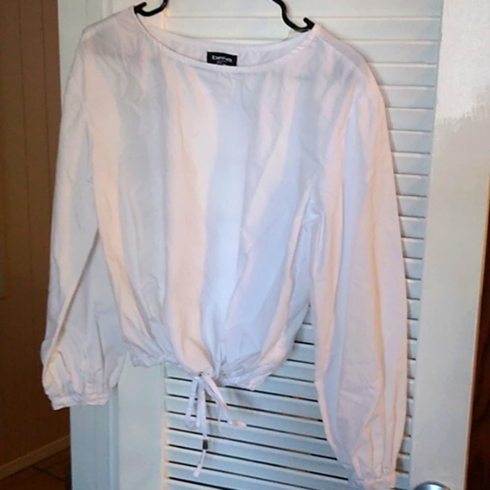 Bebe White Cotton Blouse (S)